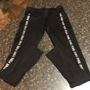 Pink/Victoria Secret Black cozy leggings with pocket